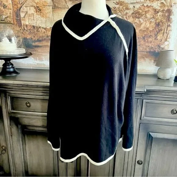 Fashion Bug Black and White Sweater size 26/28W - Picture 8 of 10